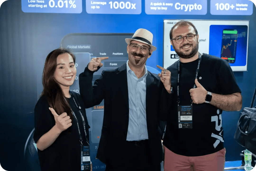 Sapioexs team members and clients networking at a professional event